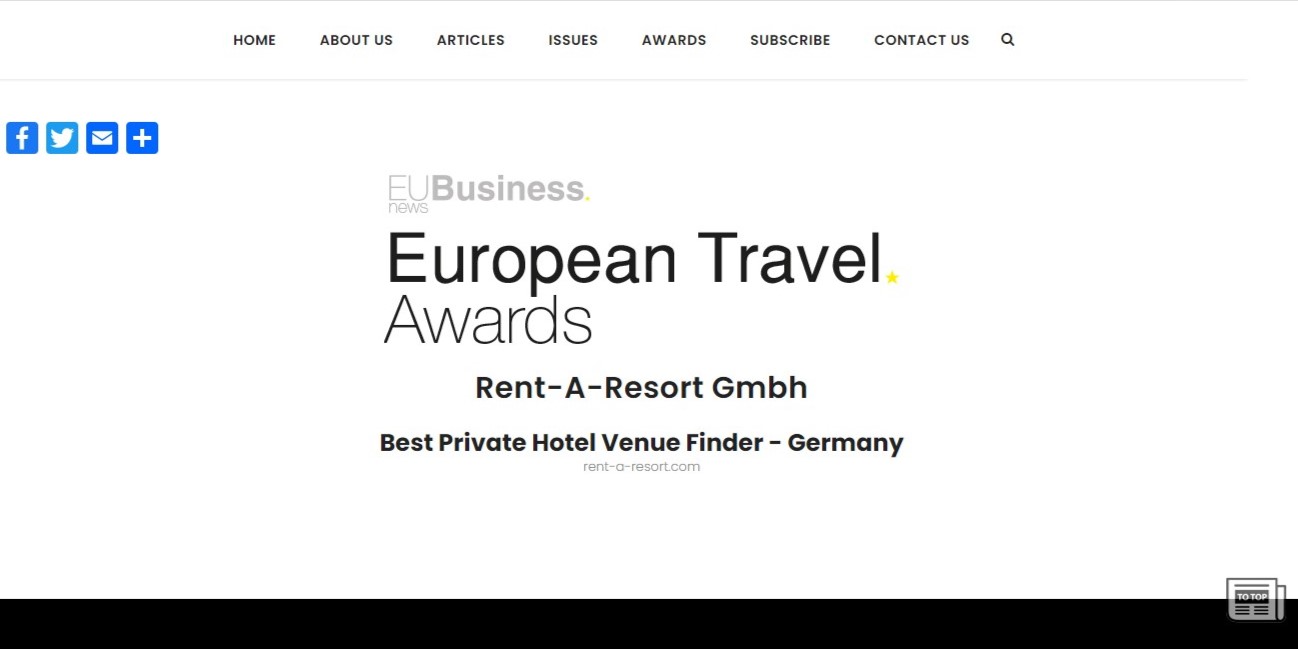 European Travel Award 2022